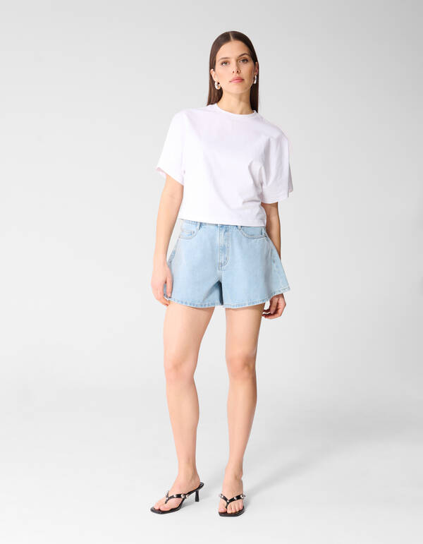 Big Sleeve T-shirt Wit By Monica SHOEBY WOMEN