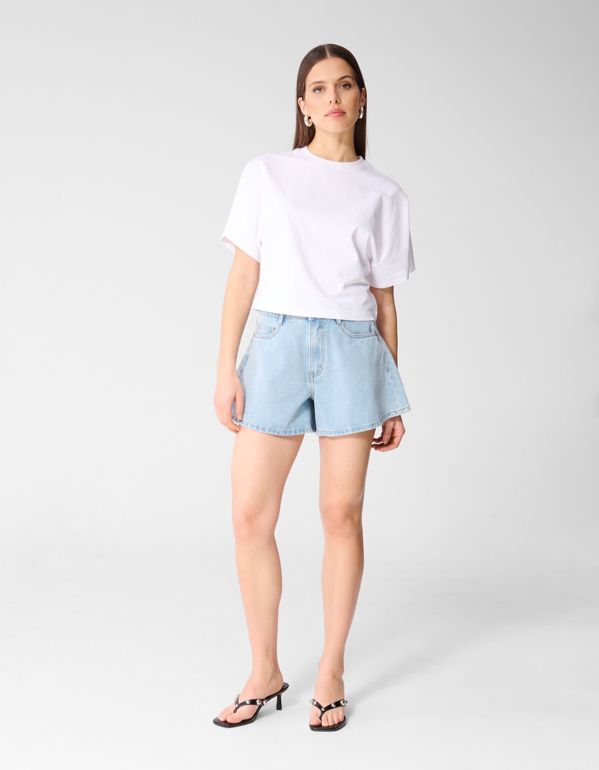 Big Sleeve T-shirt Wit By Monica SHOEBY WOMEN