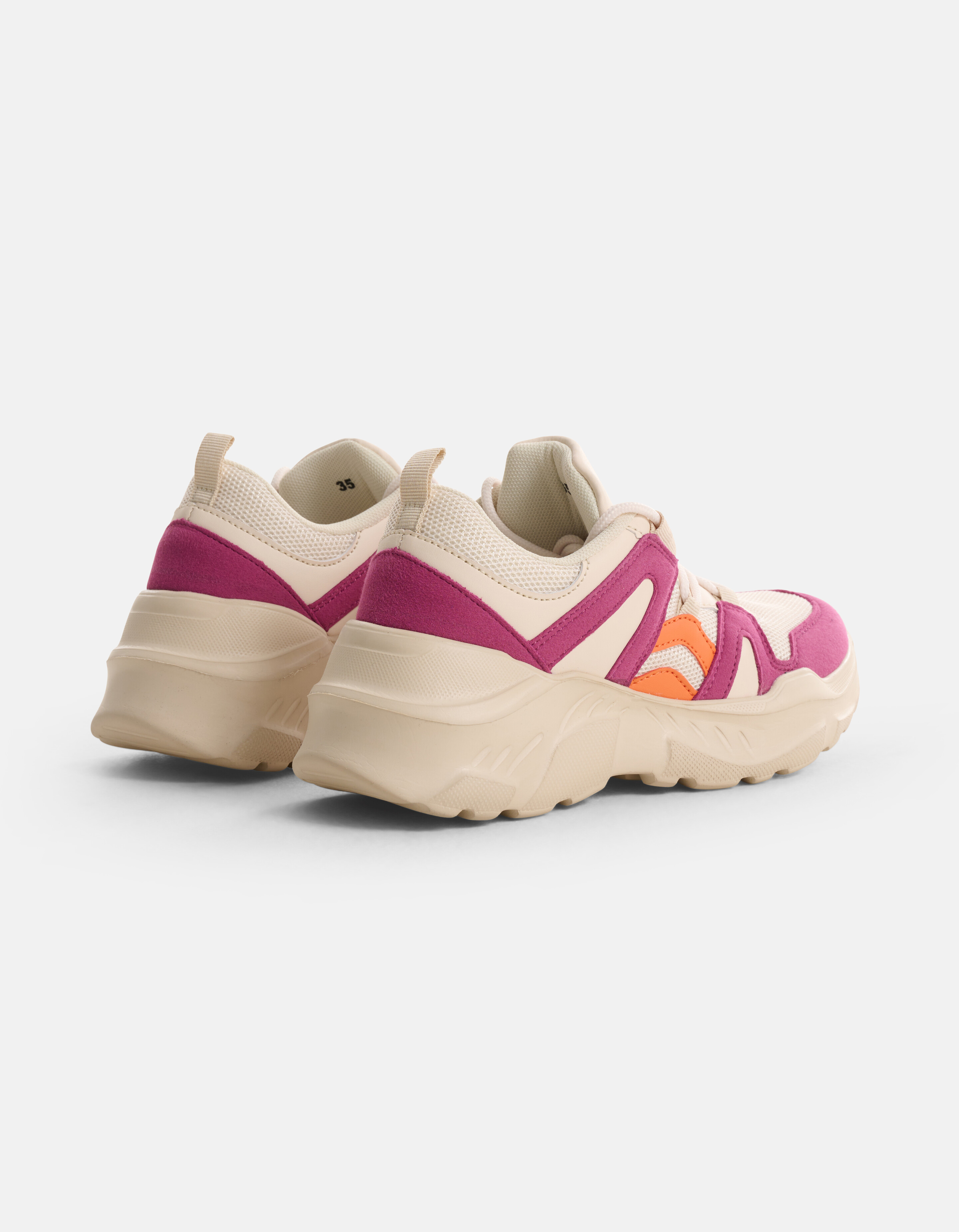 Colourblock Sneaker Gebroken Wit SHOEBY SHOES