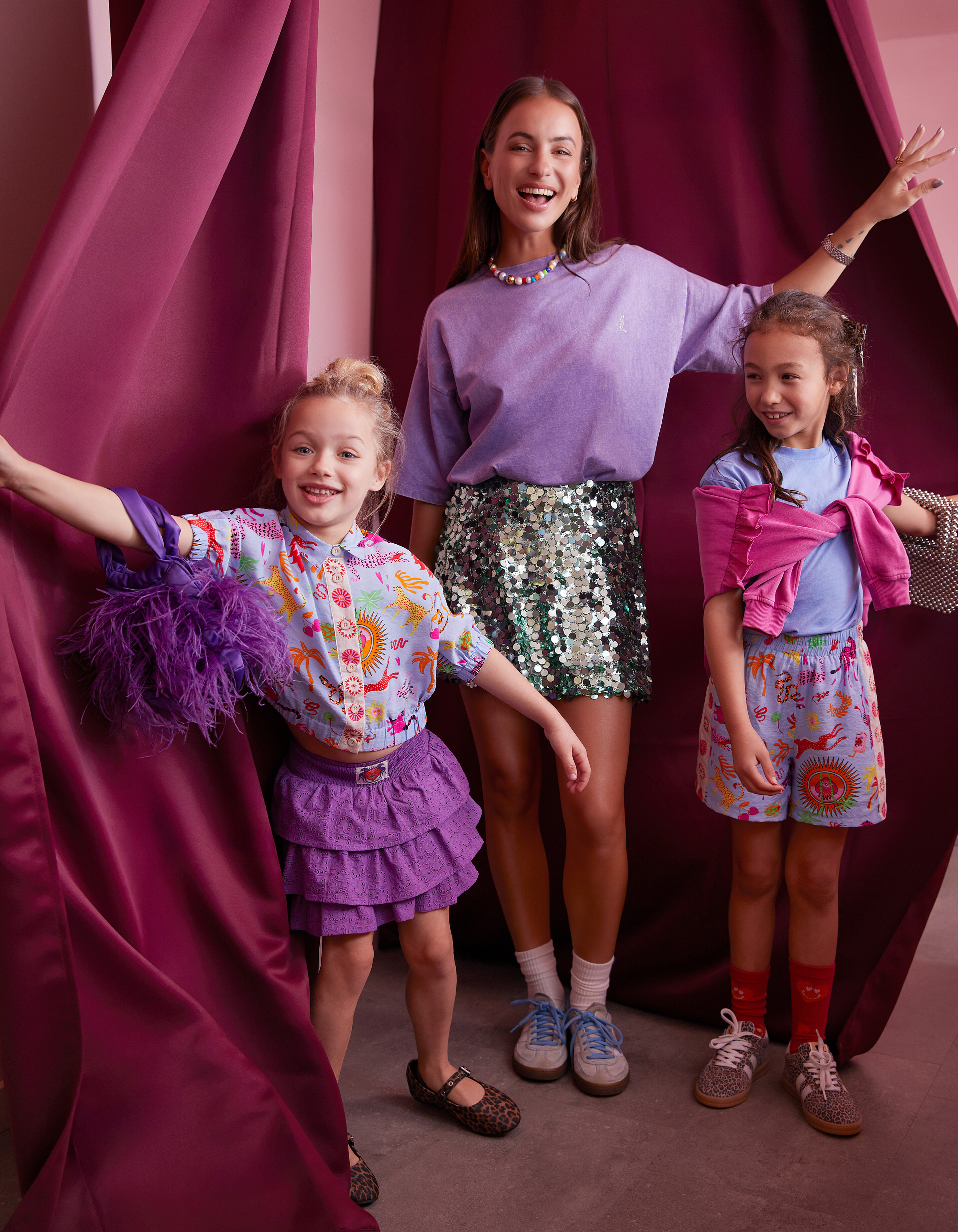 Jungle Artwork Blouse Lichtblauw By Lizzy SHOEBY GIRLS