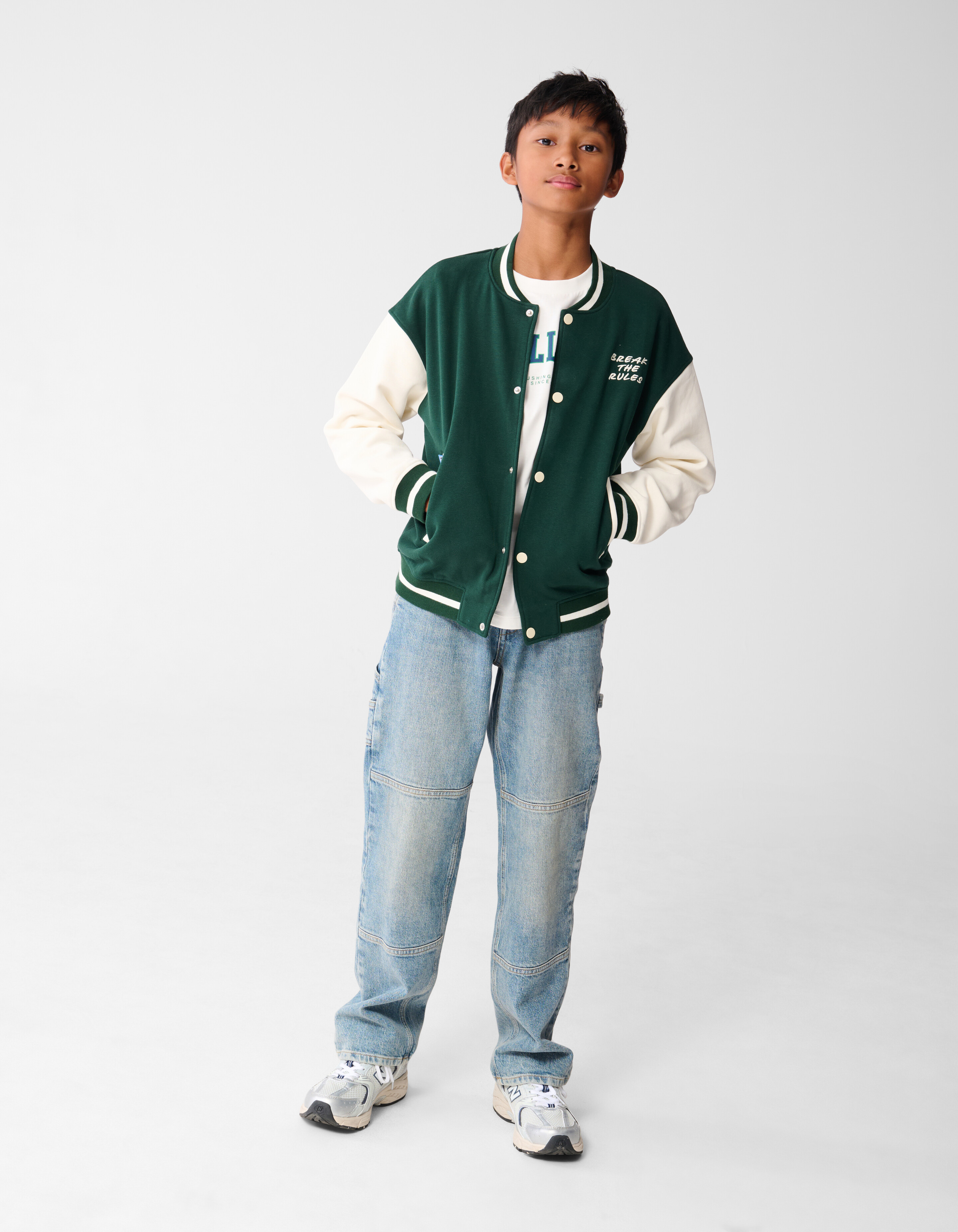 Varsity Bomber Jack Donkergroen SHOEBY BOYS
