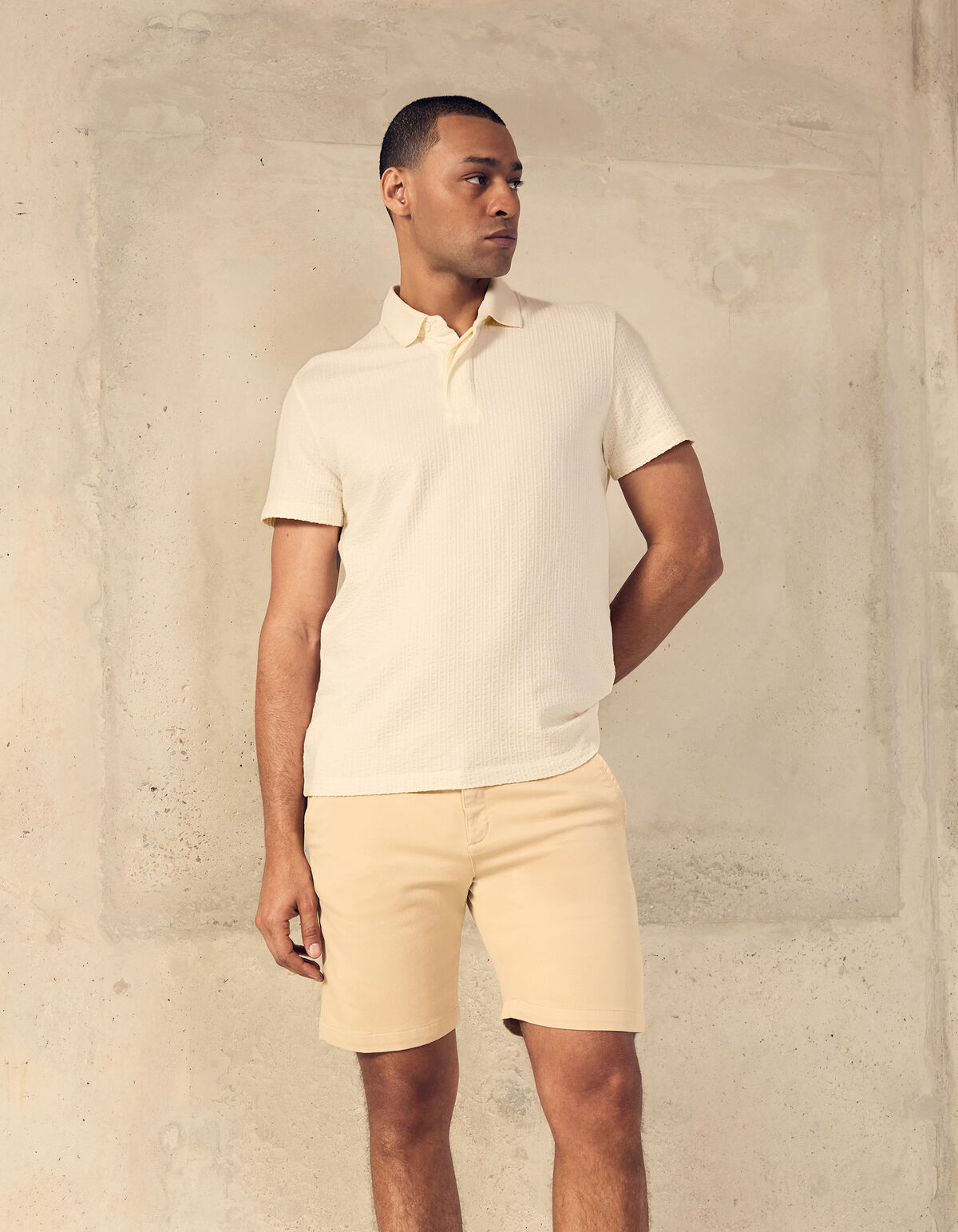 Structuur Polo Gebroken Wit SHOEBY MEN