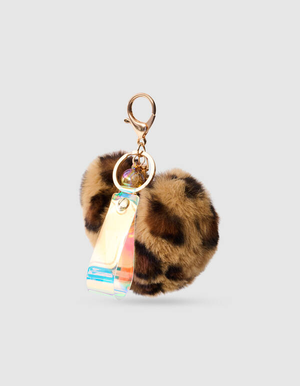 Fur Leopard Sleutelhanger Bruin SHOEBY ACCESSOIRES