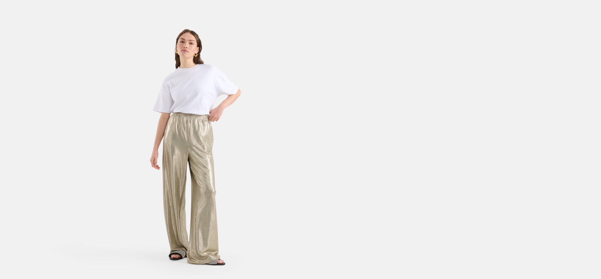 Coated Broek Zilver SHOEBY WOMEN