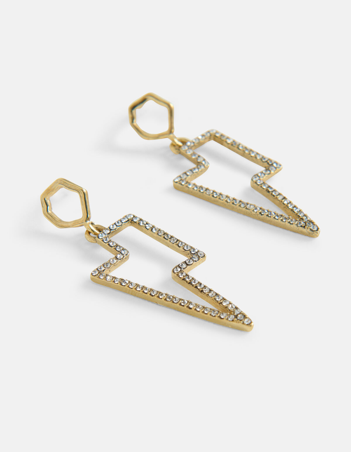 Strass Lightning Oorbellen Goud SHOEBY ACCESSOIRES