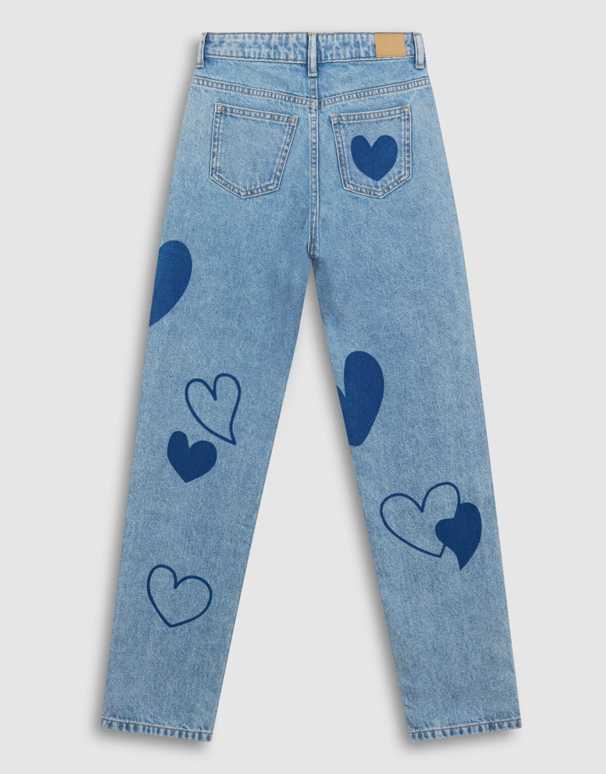 Printed Heart Mom Fit Jeans Blauw SHOEBY GIRLS