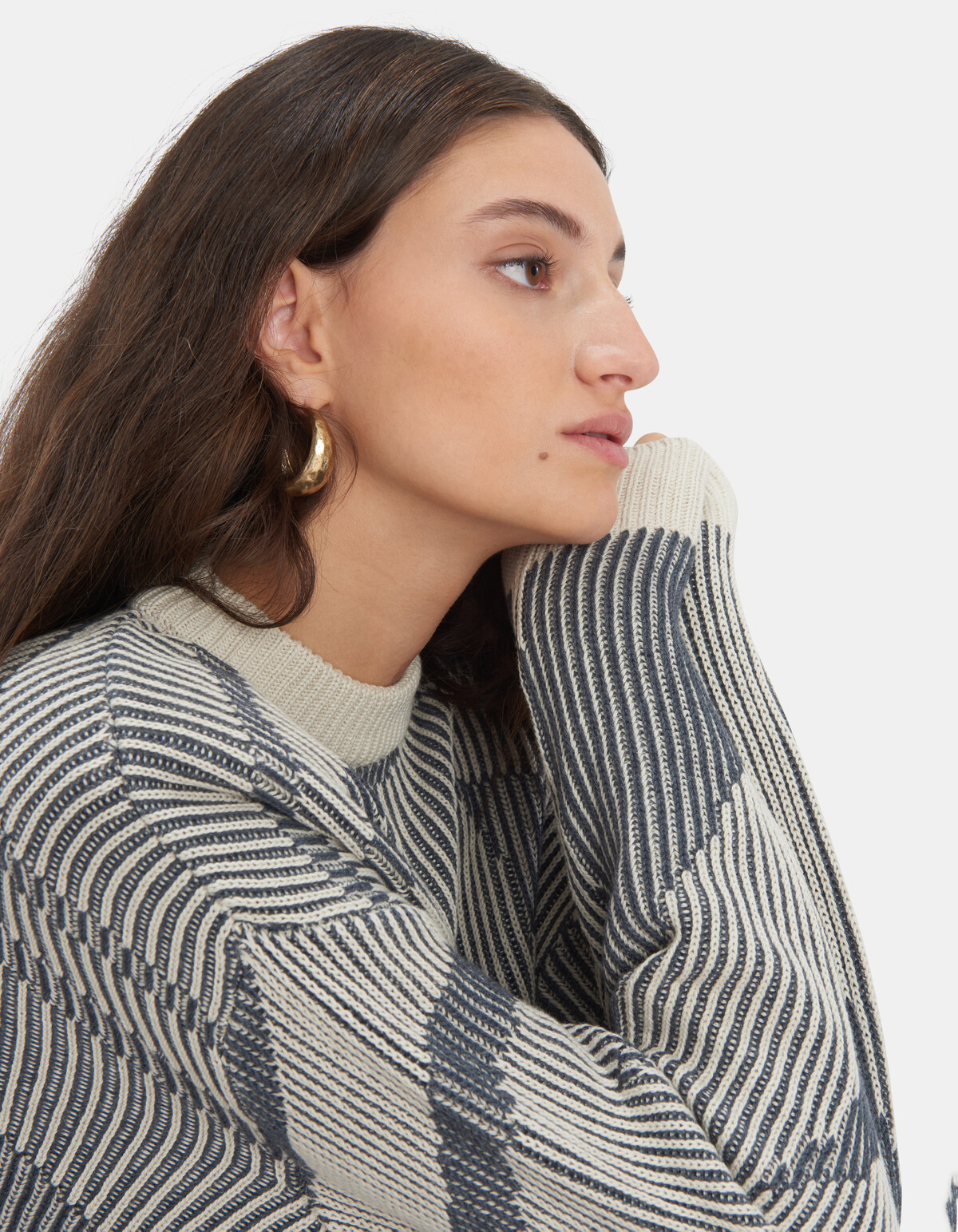 Zebra Knit Pullover