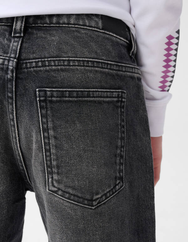 Baggy Fit Jeans Donkergrijs SHOEBY BOYS