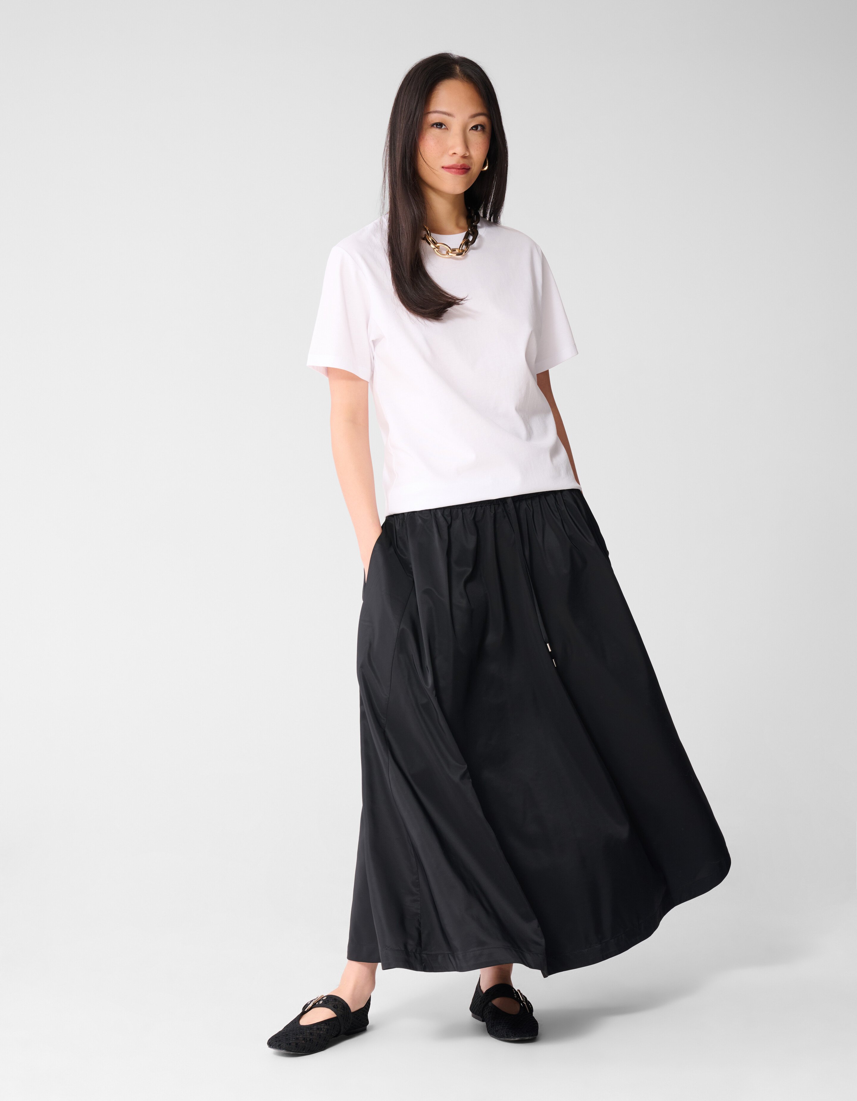 Sporty Maxi Rok Zwart SHOEBY WOMEN