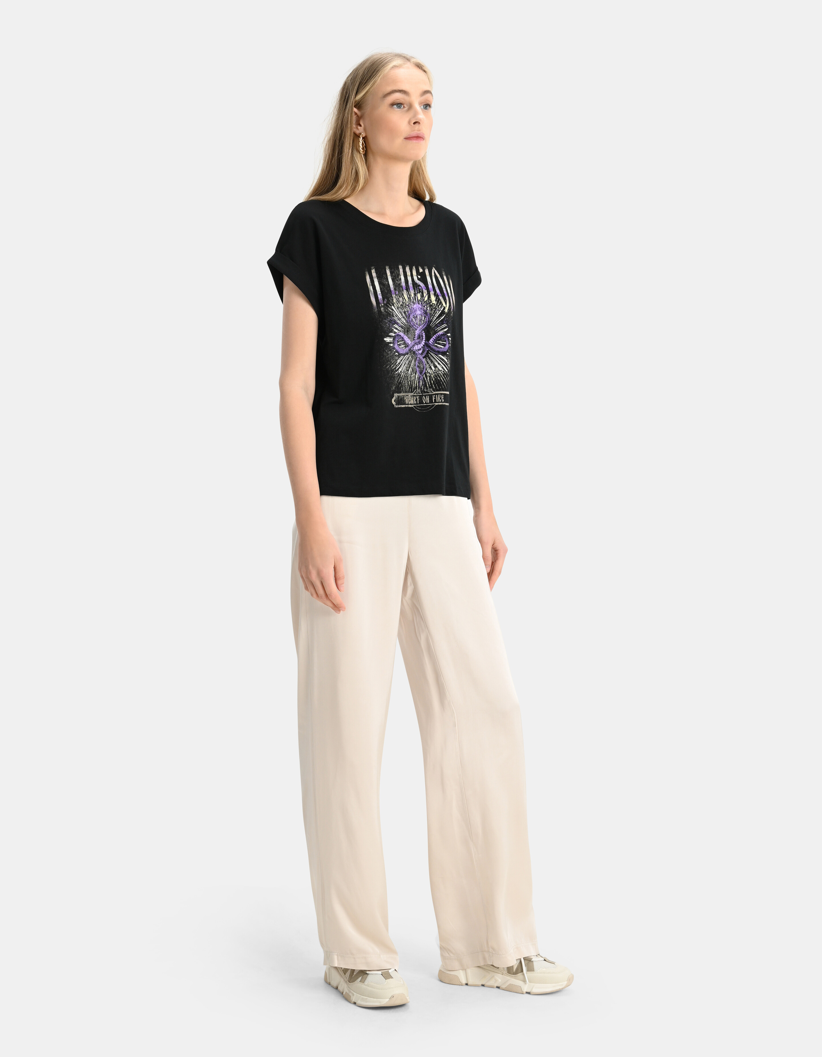 Illusion T-shirt Zwart SHOEBY WOMEN