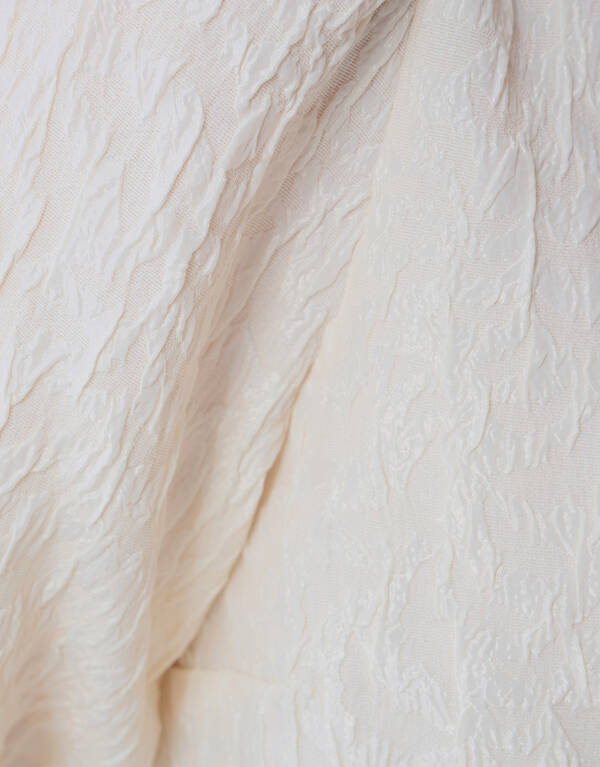 Jacquard Structuur Top Gebroken Wit SHOEBY WOMEN