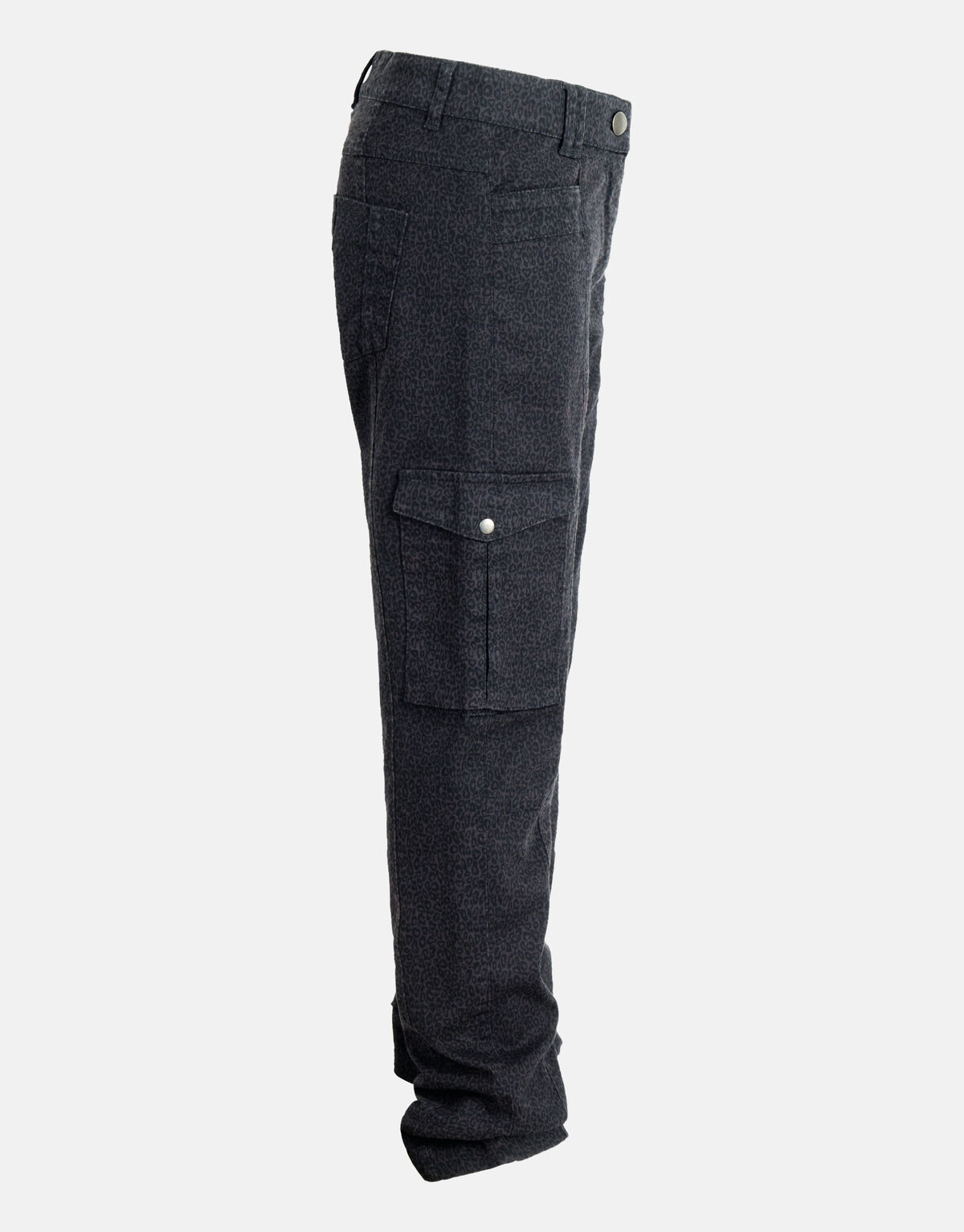 Leopard Print Cargo Broek Donkergrijs SHOEBY GIRLS