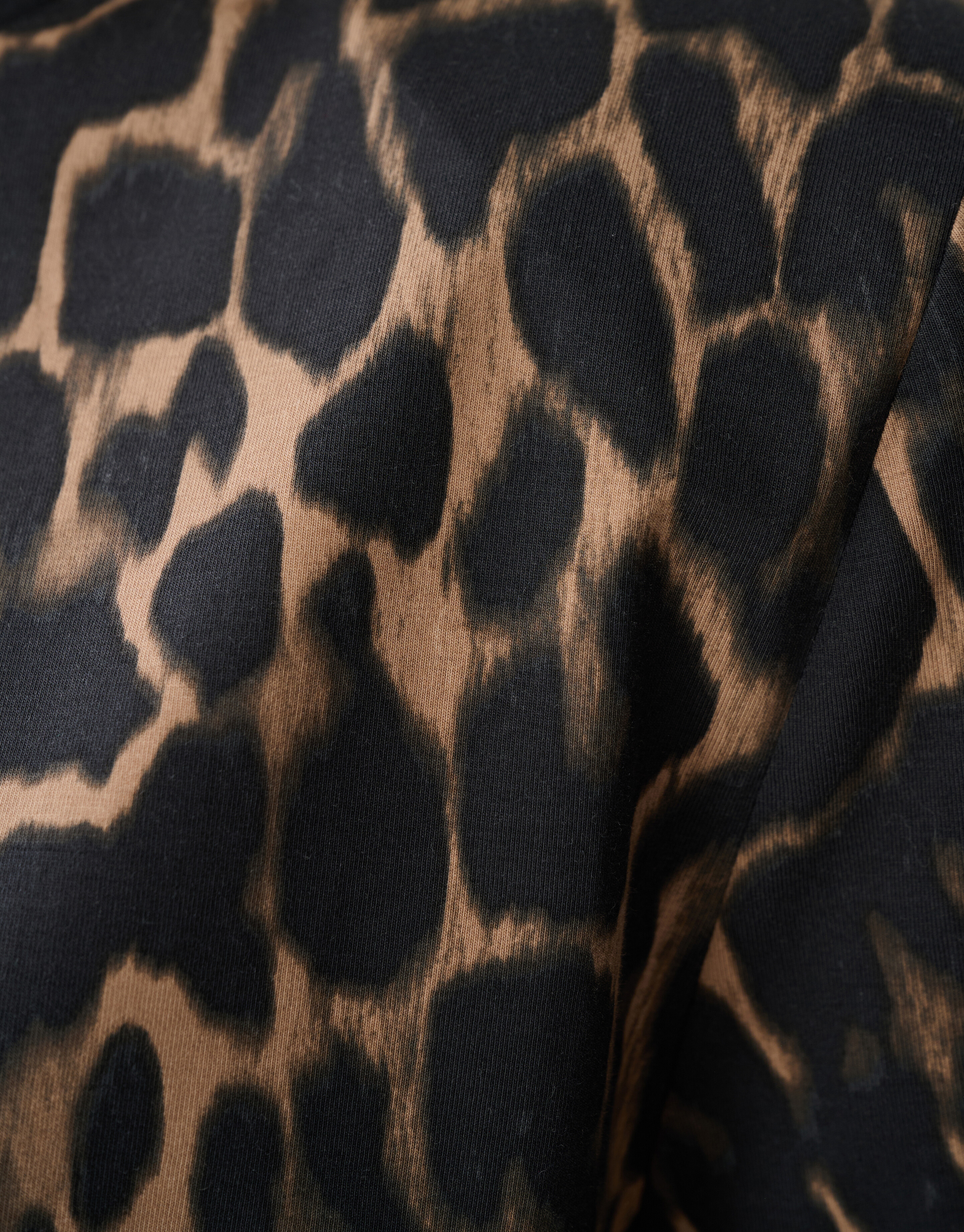 Padded Leopard Print T-shirt Bruin SHOEBY WOMEN
