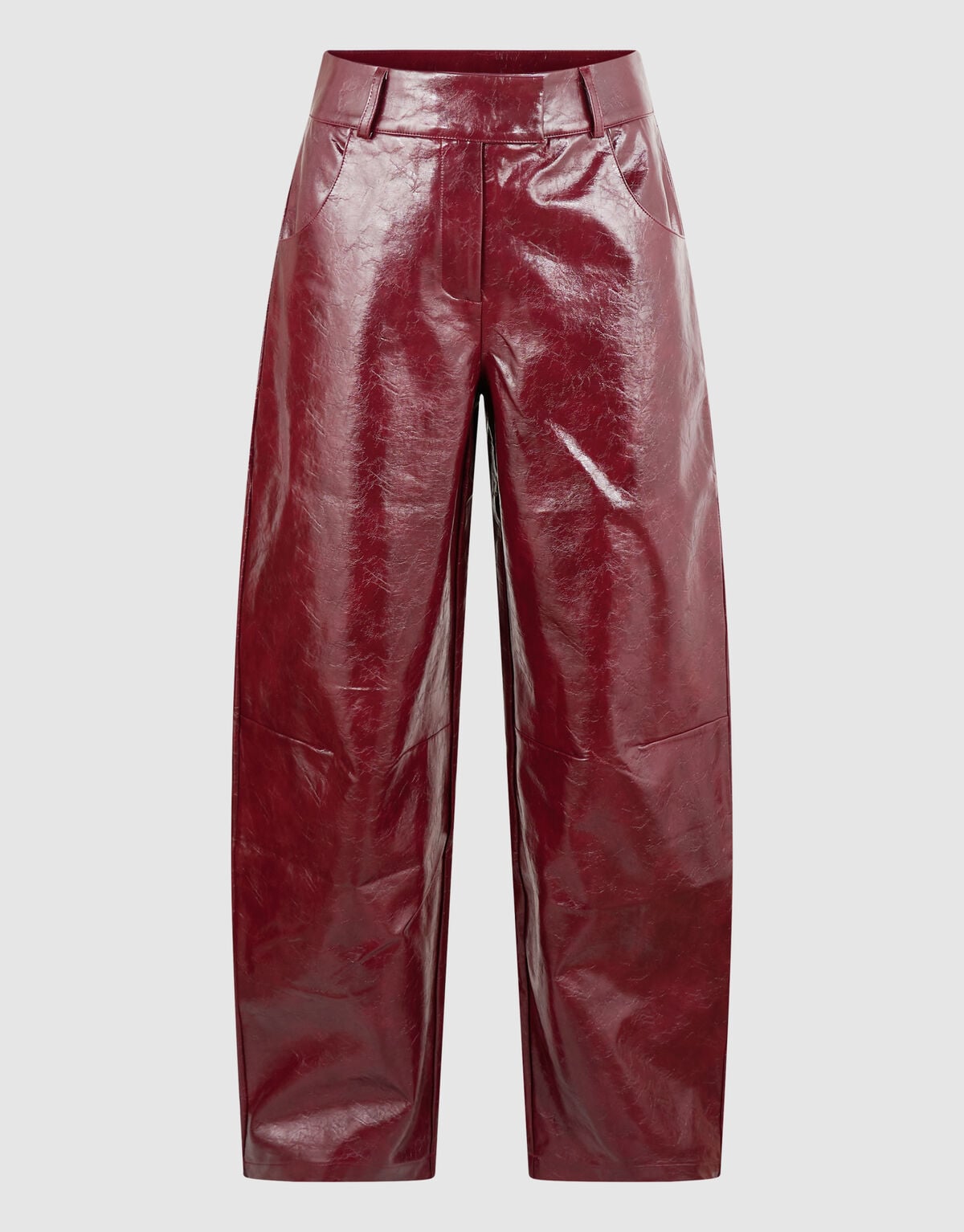 Pu Barrel Fit Broek Rood SHOEBY WOMEN