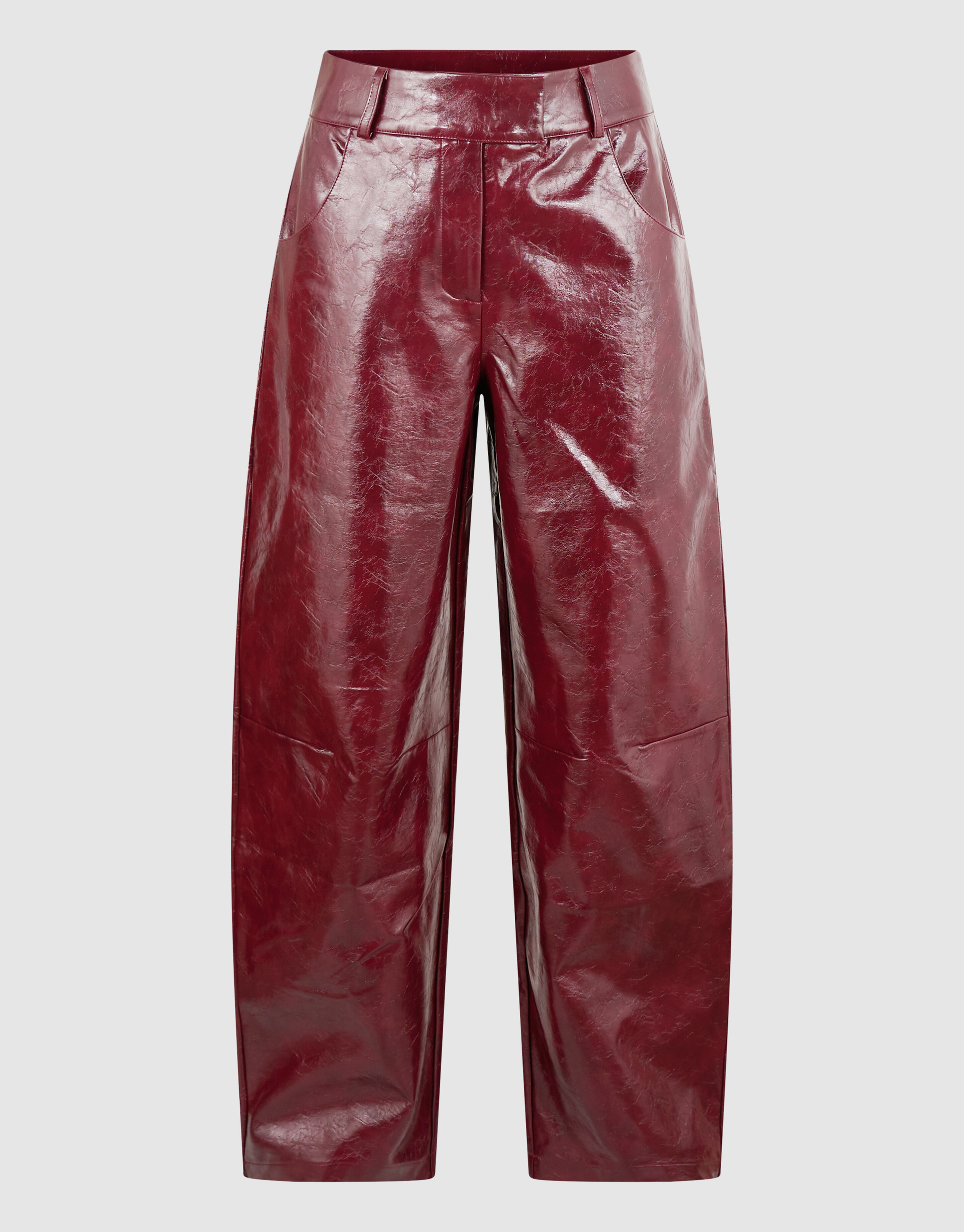 Pu Barrel Fit Broek Rood SHOEBY WOMEN