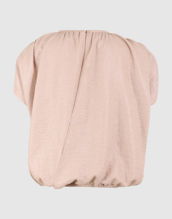 Glitter Cropped Twist Top Zand SHOEBY WOMEN