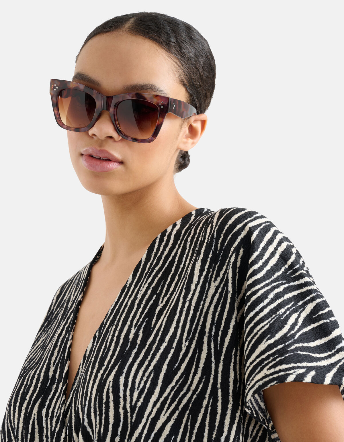 Grote Cateye Zonnebril Bruin SHOEBY ACCESSOIRES