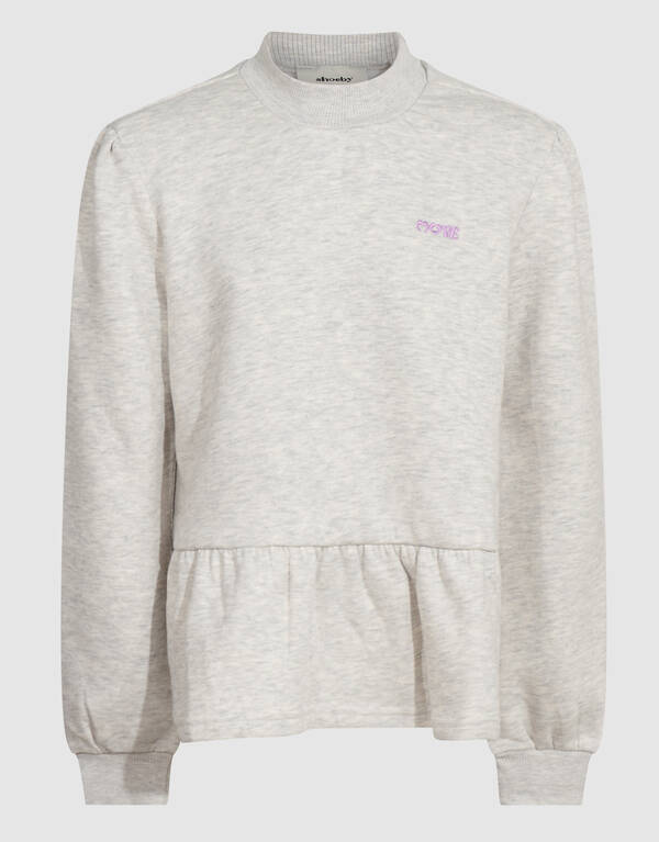 Peplum Sweater Lichtgrijs SHOEBY GIRLS