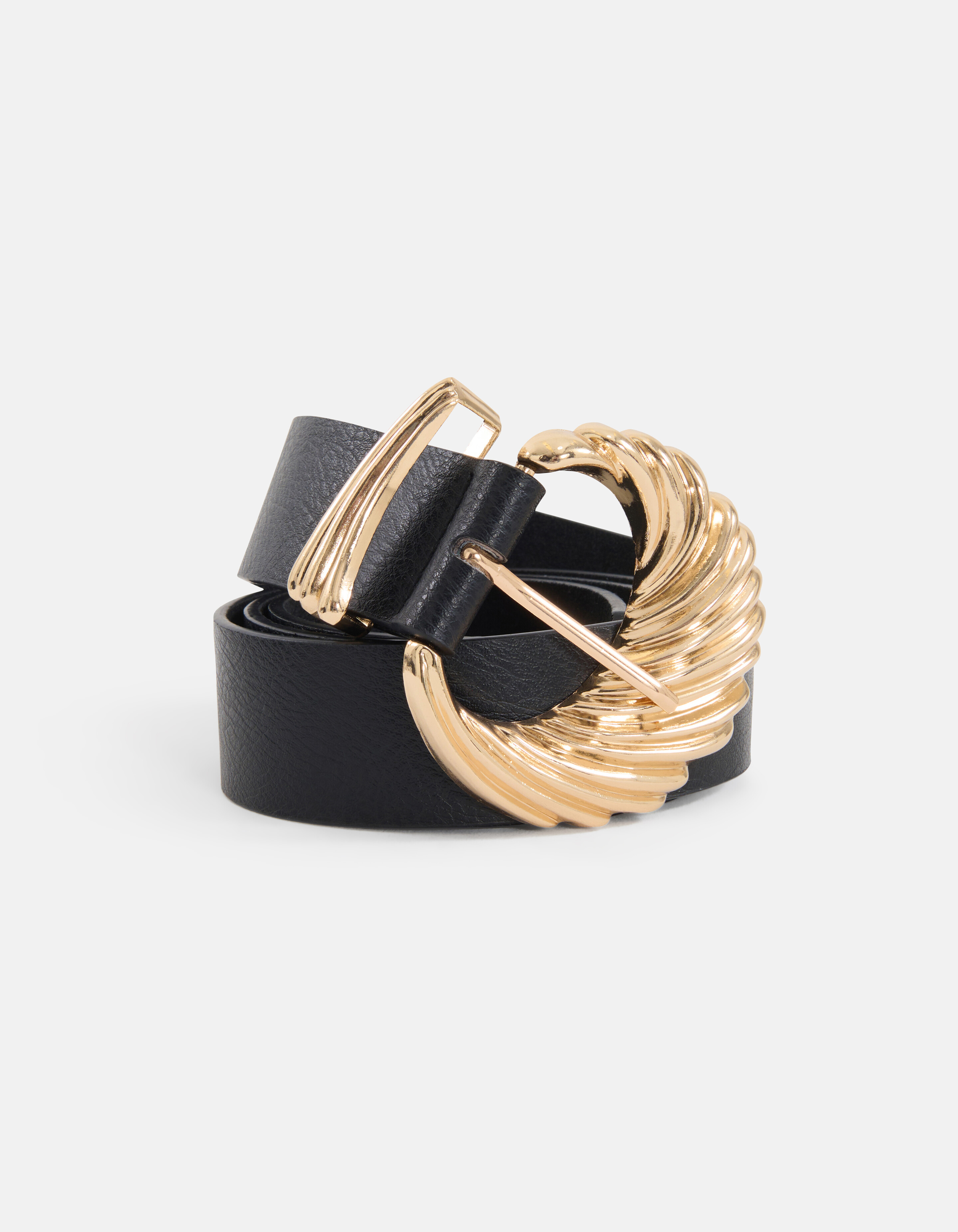 Structuur Buckle Riem Zwart SHOEBY ACCESSOIRES