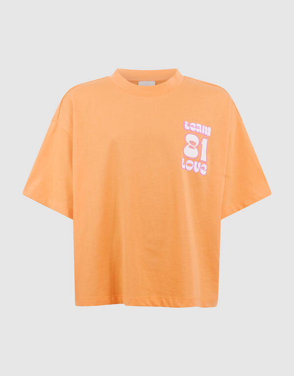 Team Love Artwork T-shirt Oranje SHOEBY GIRLS