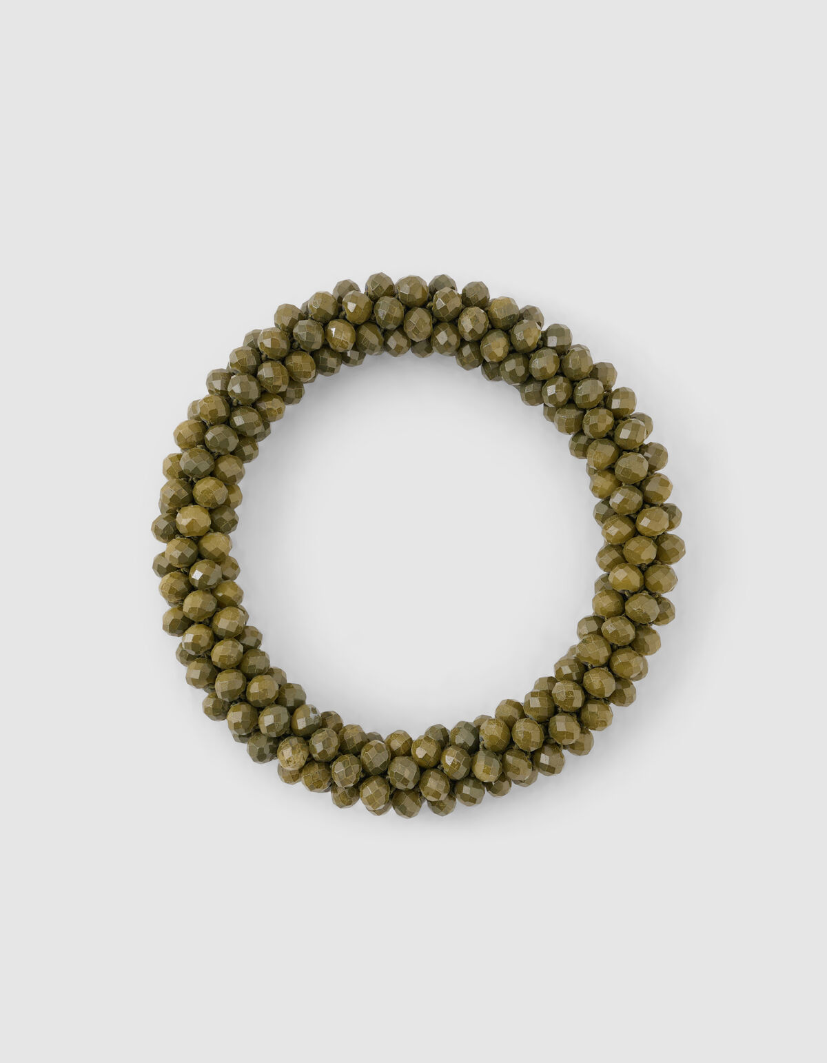 Beaded Haarelastiek Groen SHOEBY ACCESSOIRES