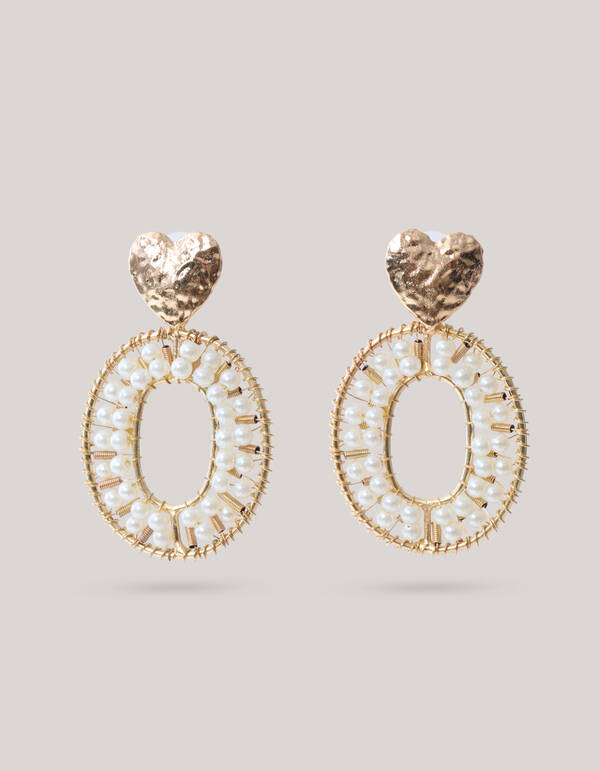 Oval Heart Oorbellen Goud SHOEBY ACCESSOIRES