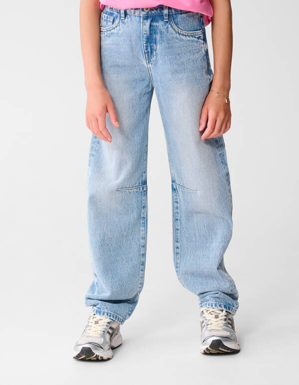 Barrel Wide Leg Jeans Blauw SHOEBY GIRLS