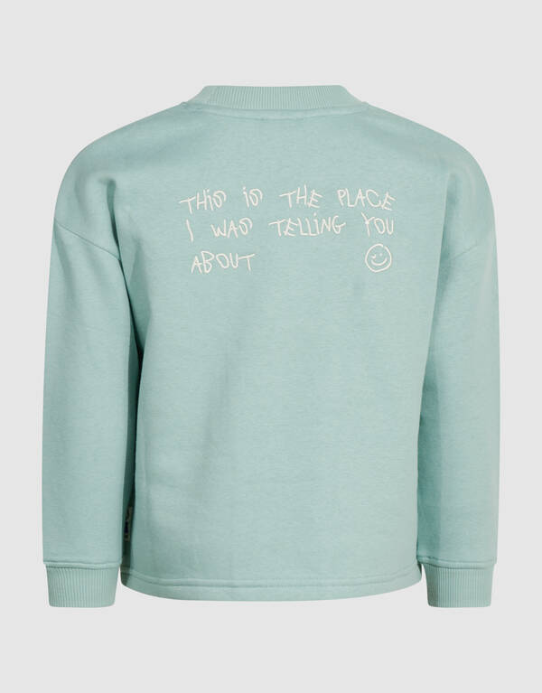 Oversized Artwork Sweater Lichtgroen SHOEBY BOYS