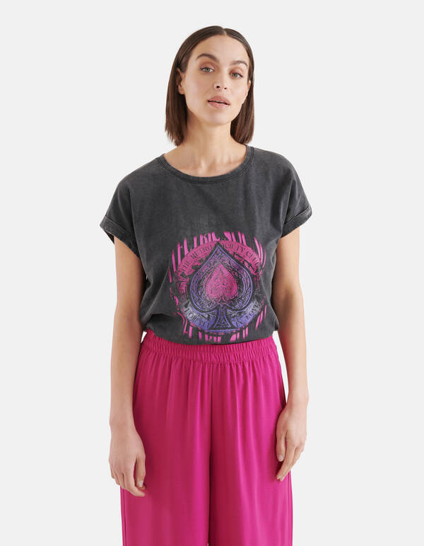 Artwork T-shirt Donkergrijs SHOEBY WOMEN