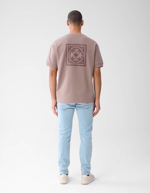 Artwork T-shirt Lichtbruin SHOEBY MEN