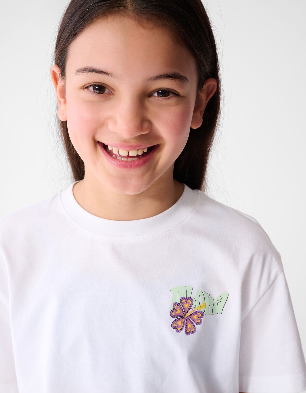 Aloha Artwork T-shirt Wit SHOEBY GIRLS