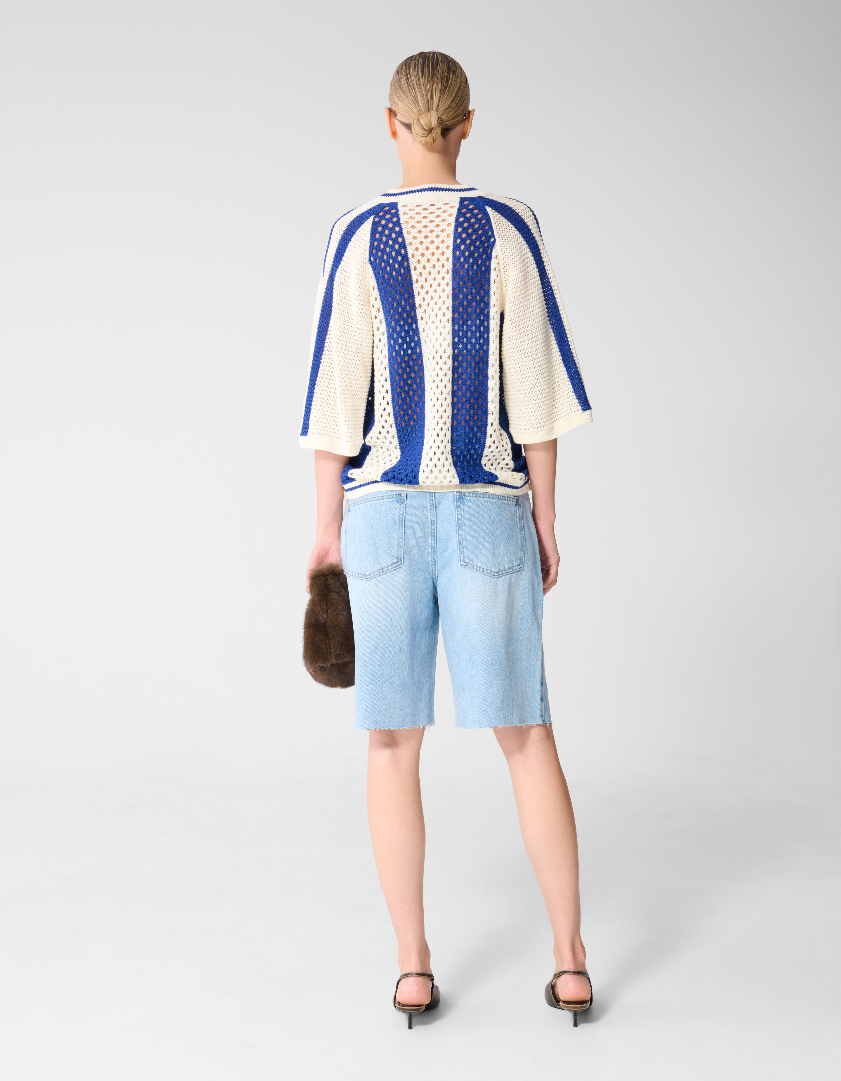 Gebreid Sporty T-shirt Gebroken Wit SHOEBY WOMEN