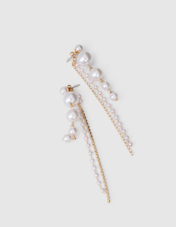 Parel Strass Oorbellen Goud SHOEBY ACCESSOIRES