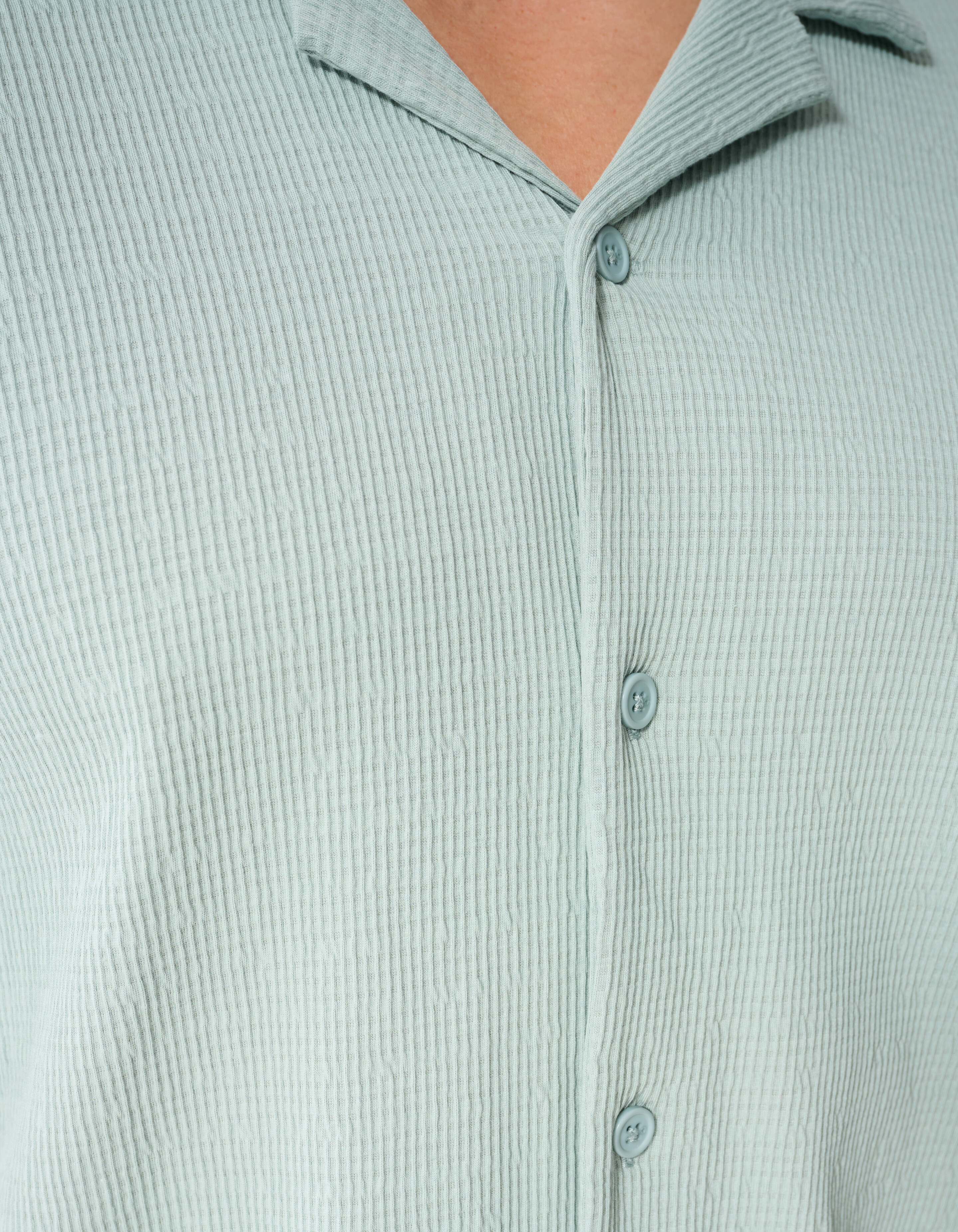 Structuur Overshirt Lichtgroen SHOEBY MEN