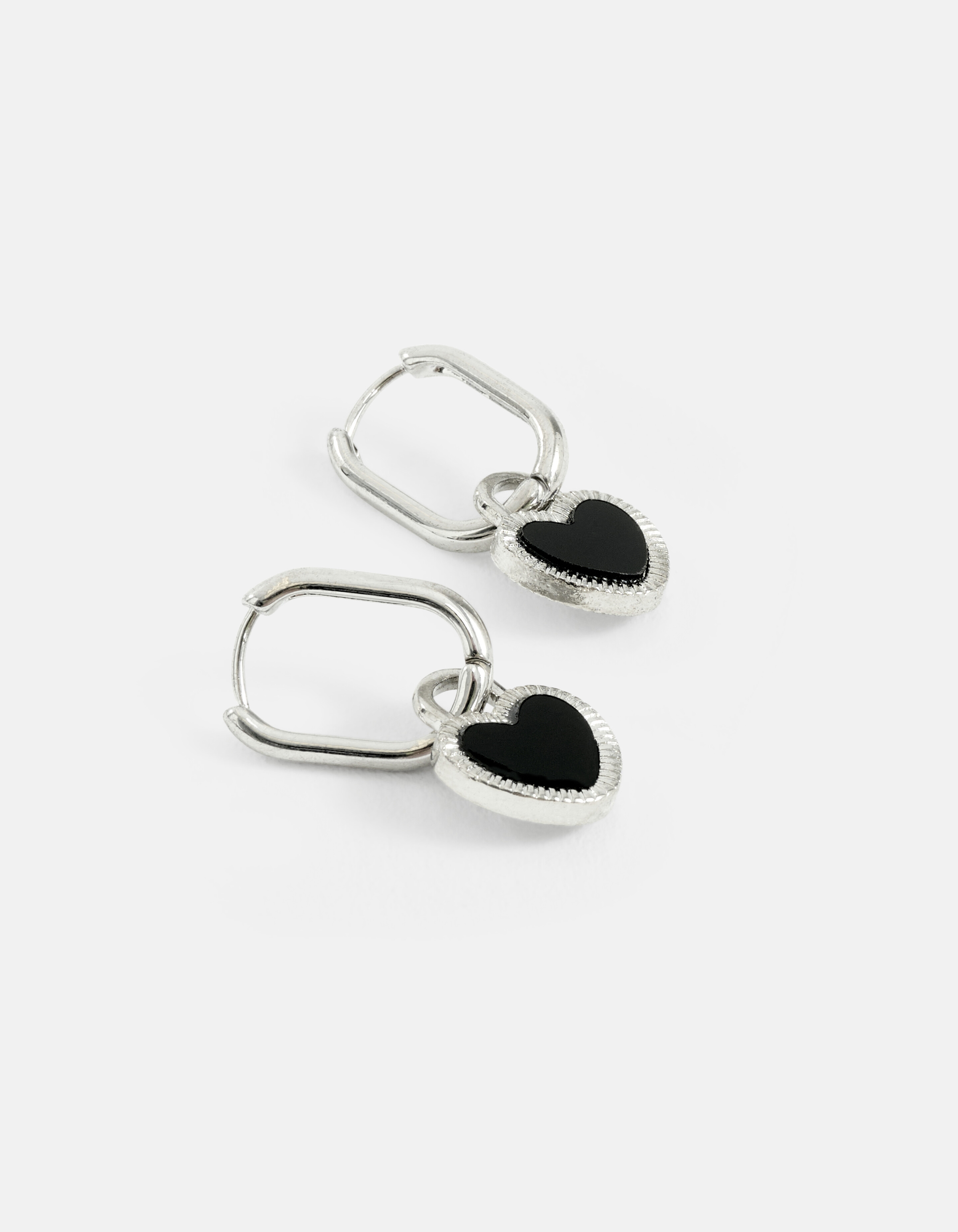 Two Colored Heart Oorbellen Zilver SHOEBY ACCESSOIRES