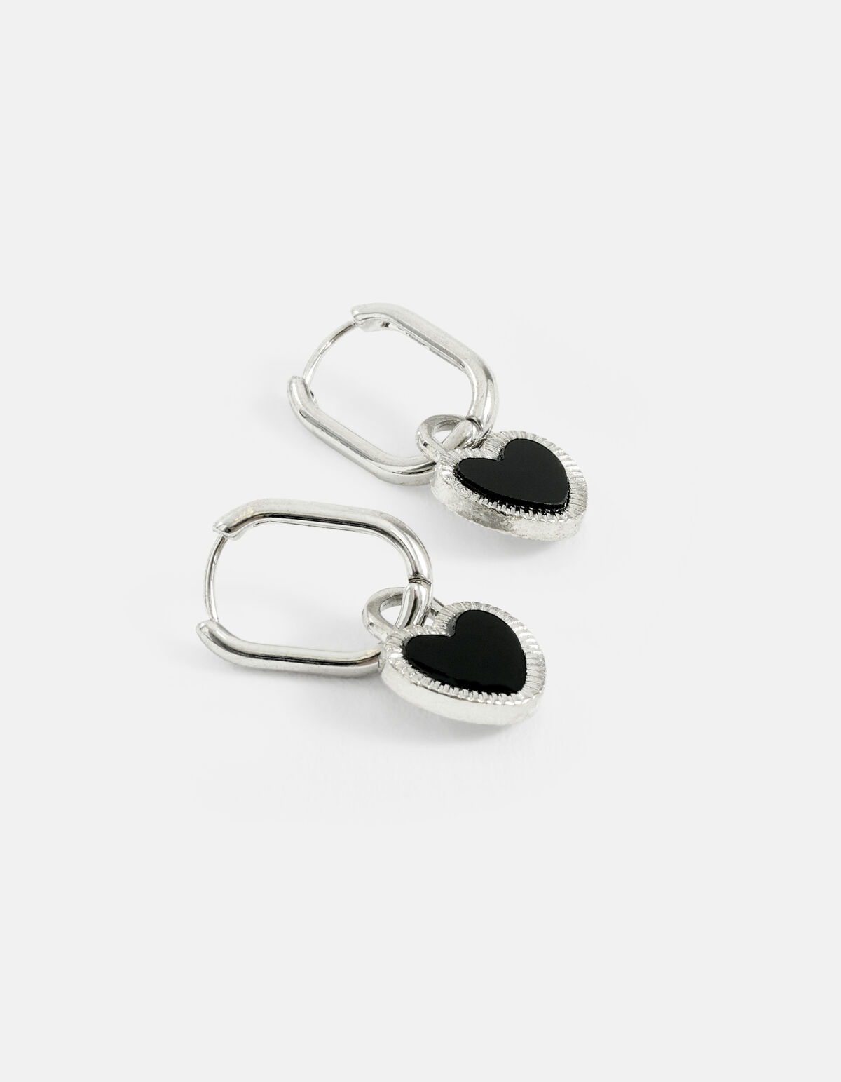 Two Colored Heart Oorbellen Zilver SHOEBY ACCESSOIRES