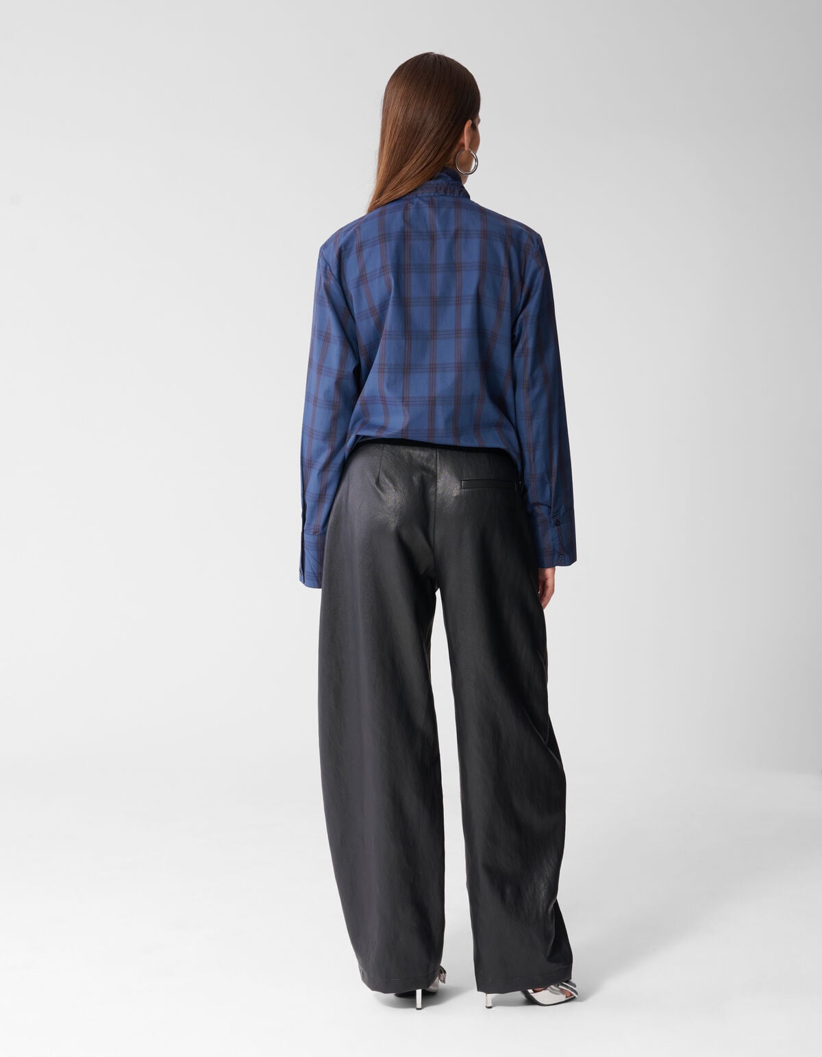 Vegan Leren Barrel Fit Broek Zwart SHOEBY WOMEN