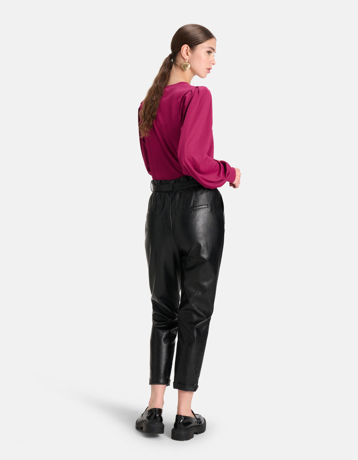 Rib Jersey Lange Mouwen Paars SHOEBY WOMEN