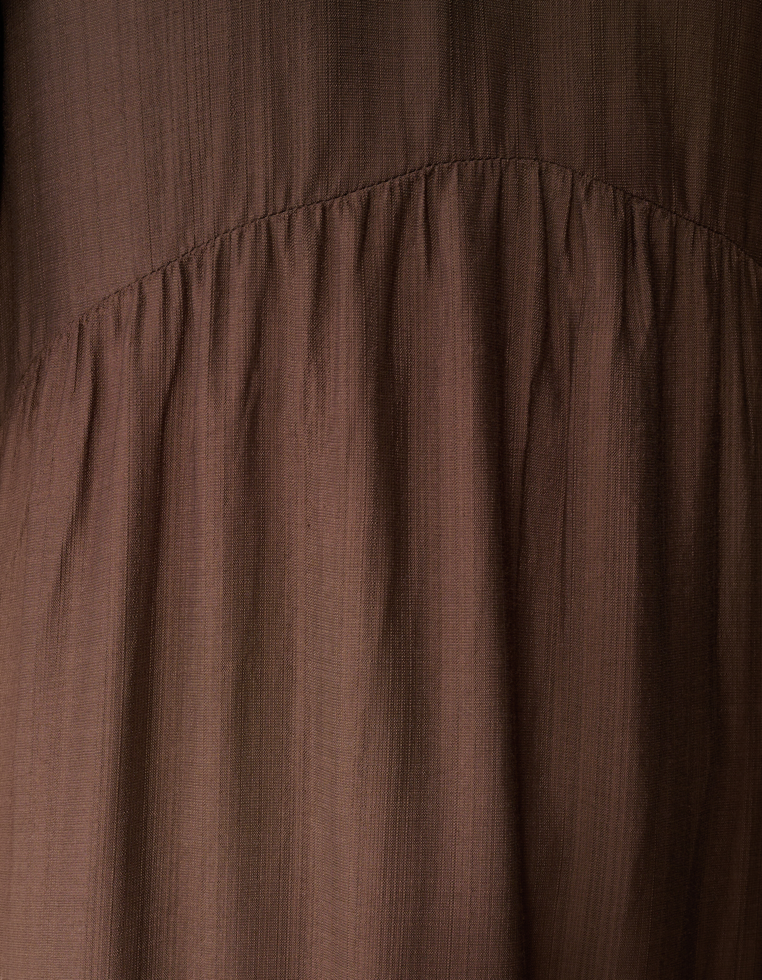 Ruffle Maxi Jurk Bruin SHOEBY WOMEN