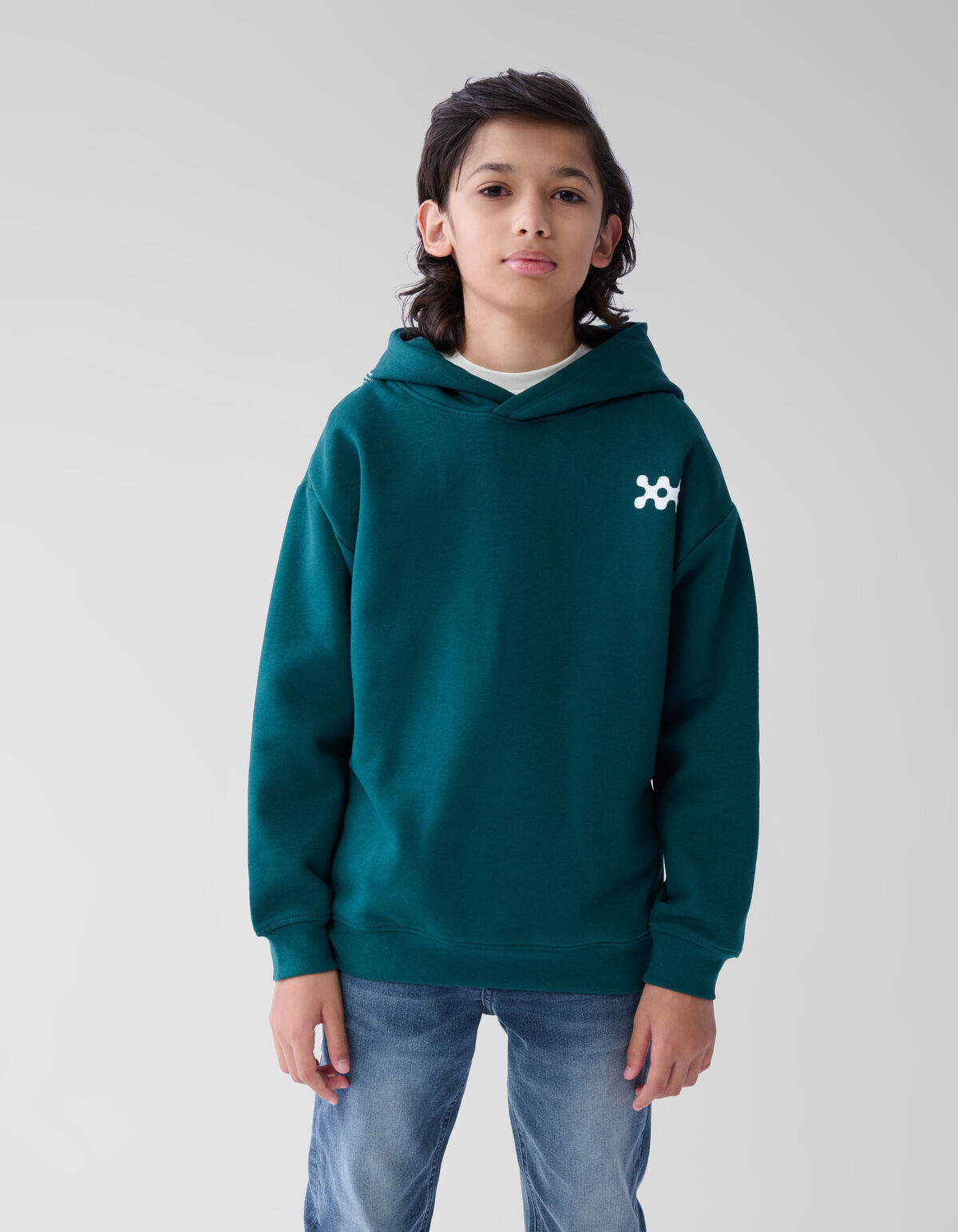 Basis Artwork Hoodie Donkergroen SHOEBY BOYS