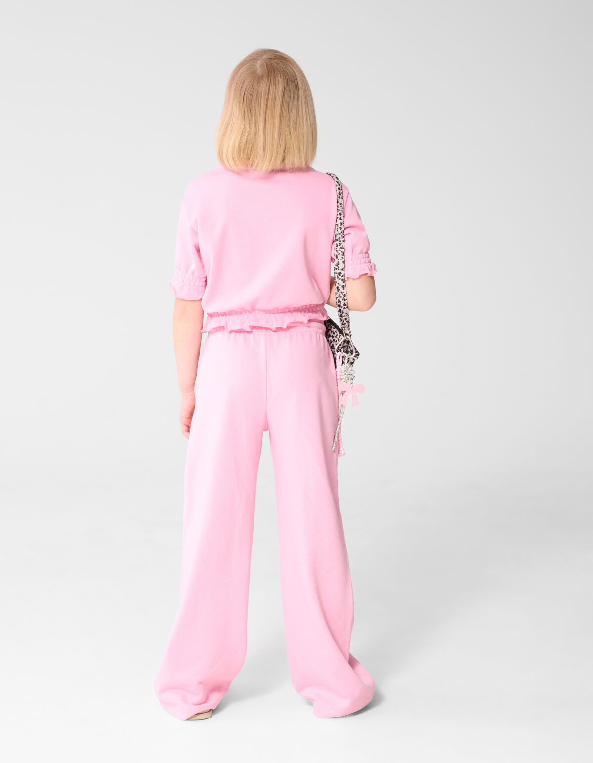 Sweat Wide Leg Fit Broek Lichtroze SHOEBY GIRLS