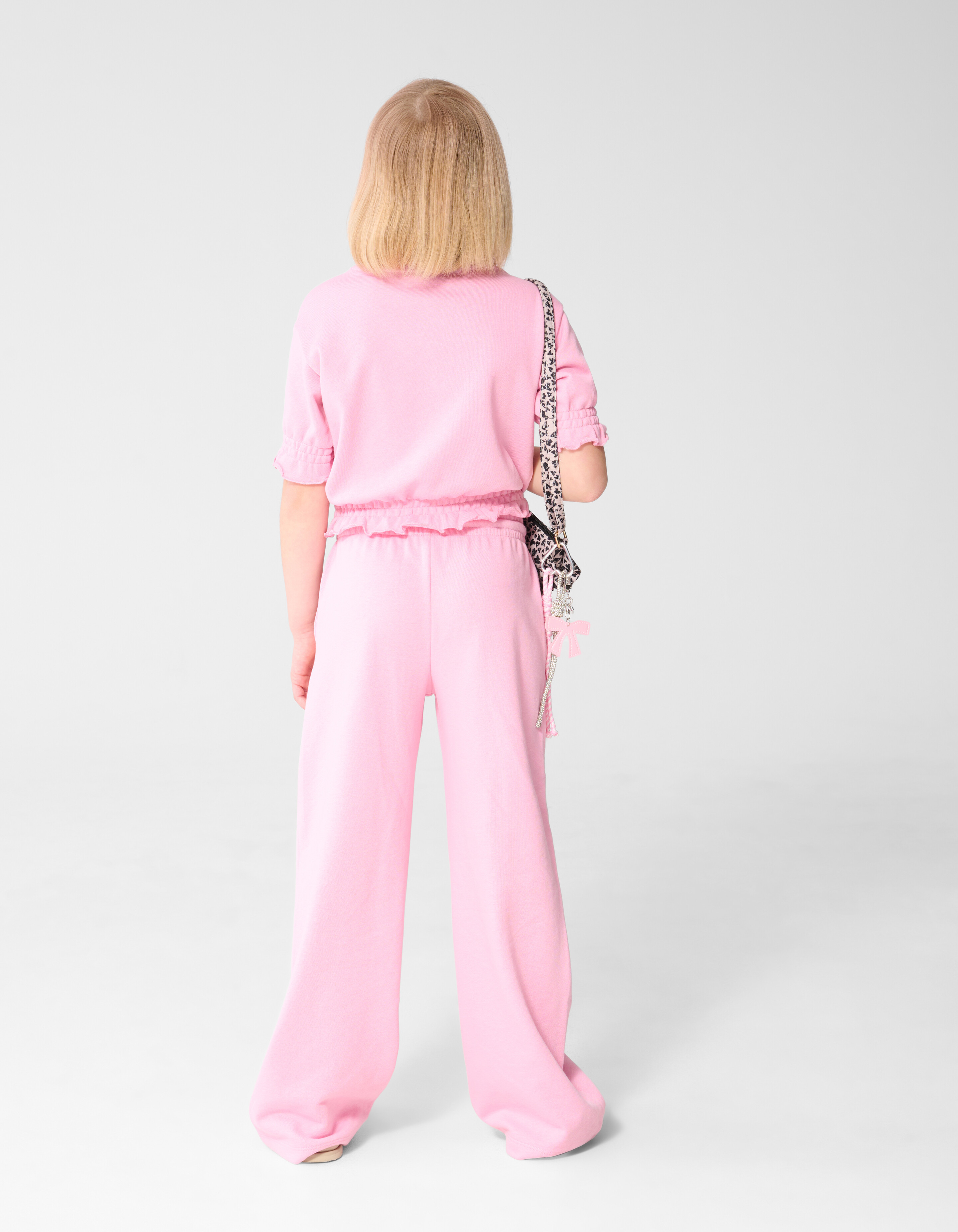 Sweat Wide Leg Fit Broek Lichtroze SHOEBY GIRLS