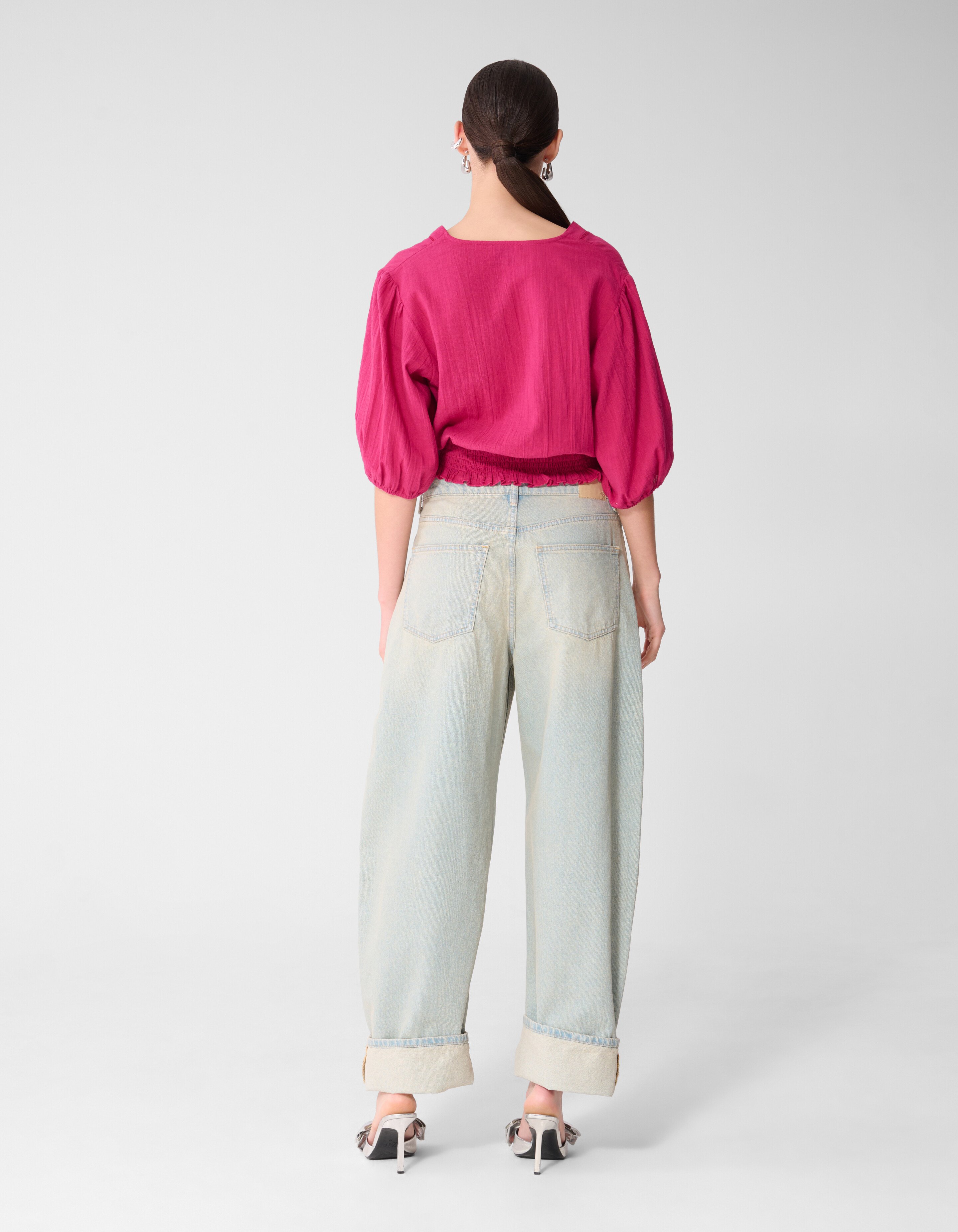 Tape Cropped Top Roze SHOEBY WOMEN