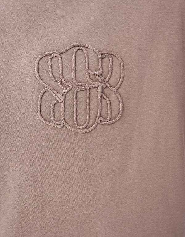 Embroidery T-shirt Lichtbruin SHOEBY MEN