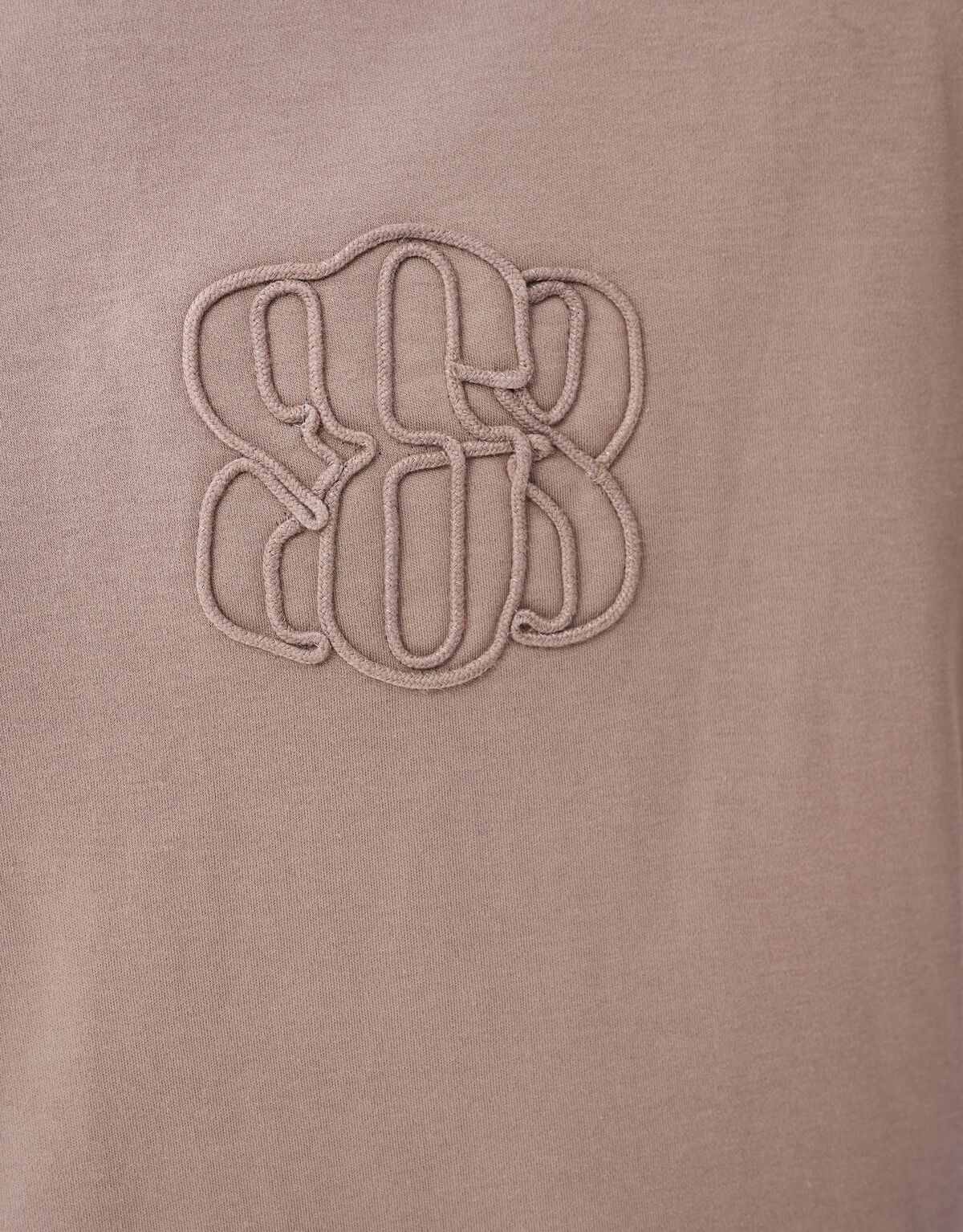 Embroidery T-shirt Lichtbruin SHOEBY MEN