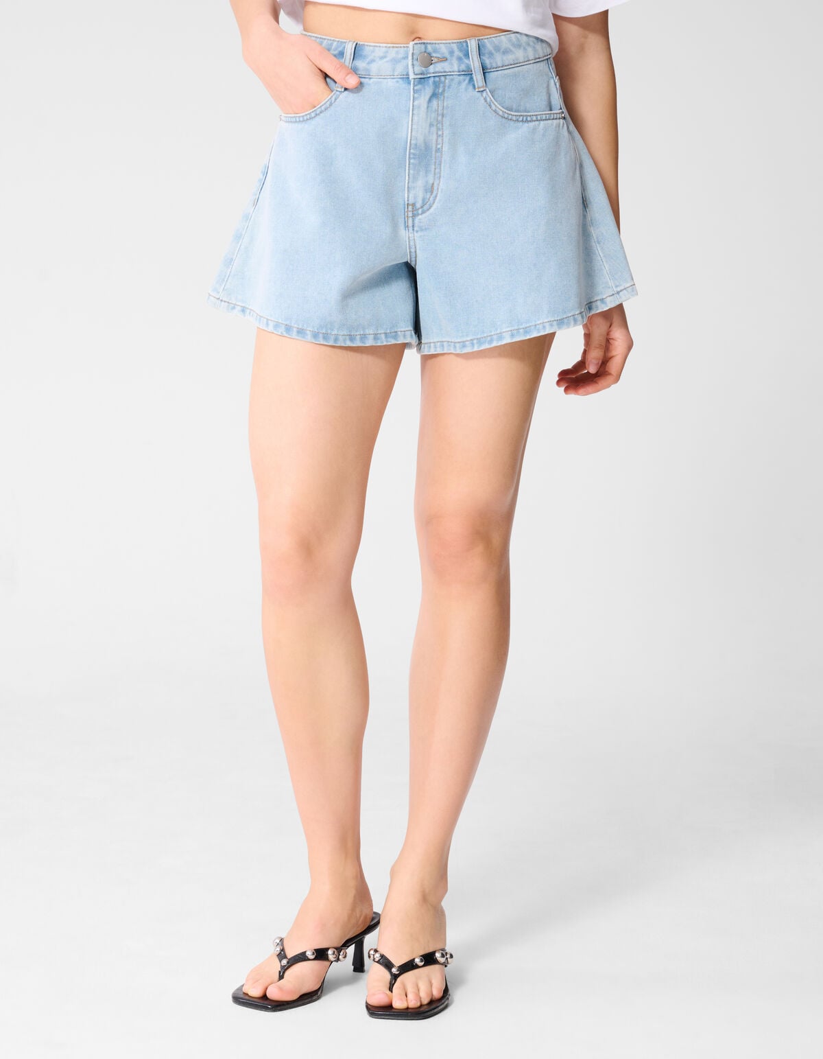 Denim Short Bleached By Monica SHOEBY WOMEN
