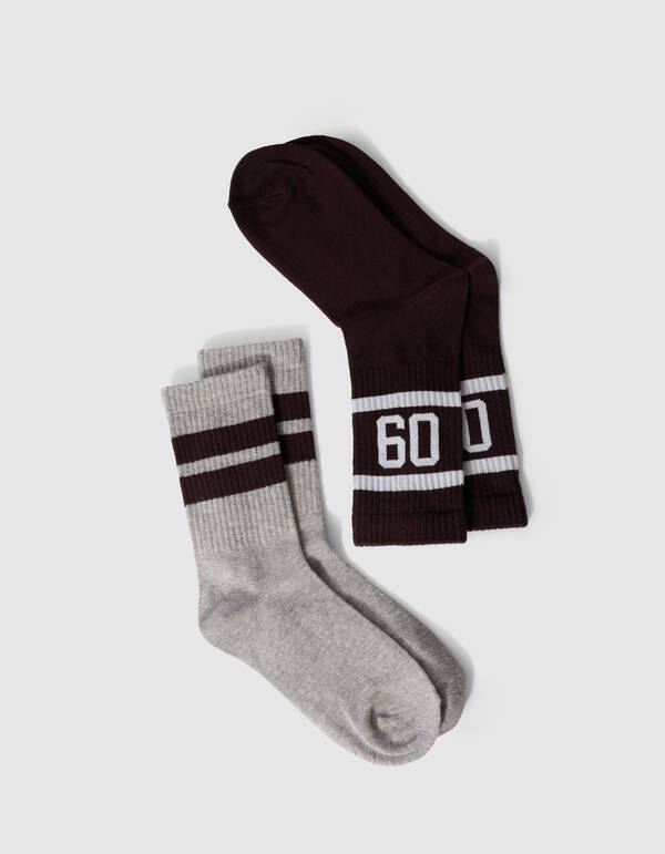 Sporty Sokken Set Zwart/Grijs SHOEBY ACCESSOIRES