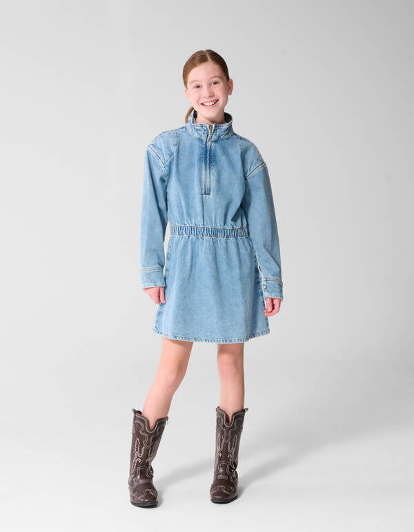 Denim Jurk Blauw SHOEBY GIRLS