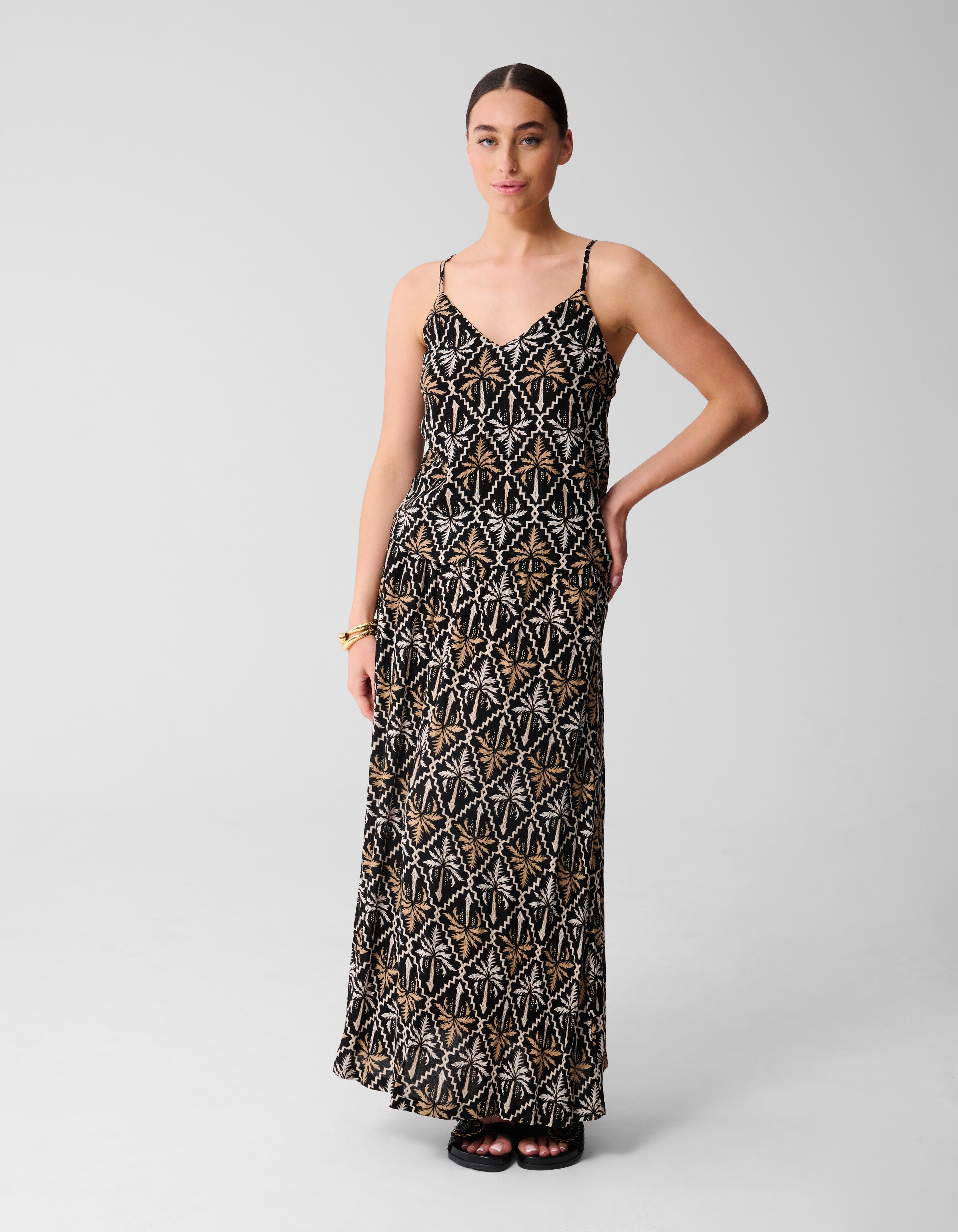Printed Top Zwart/Wit SHOEBY WOMEN