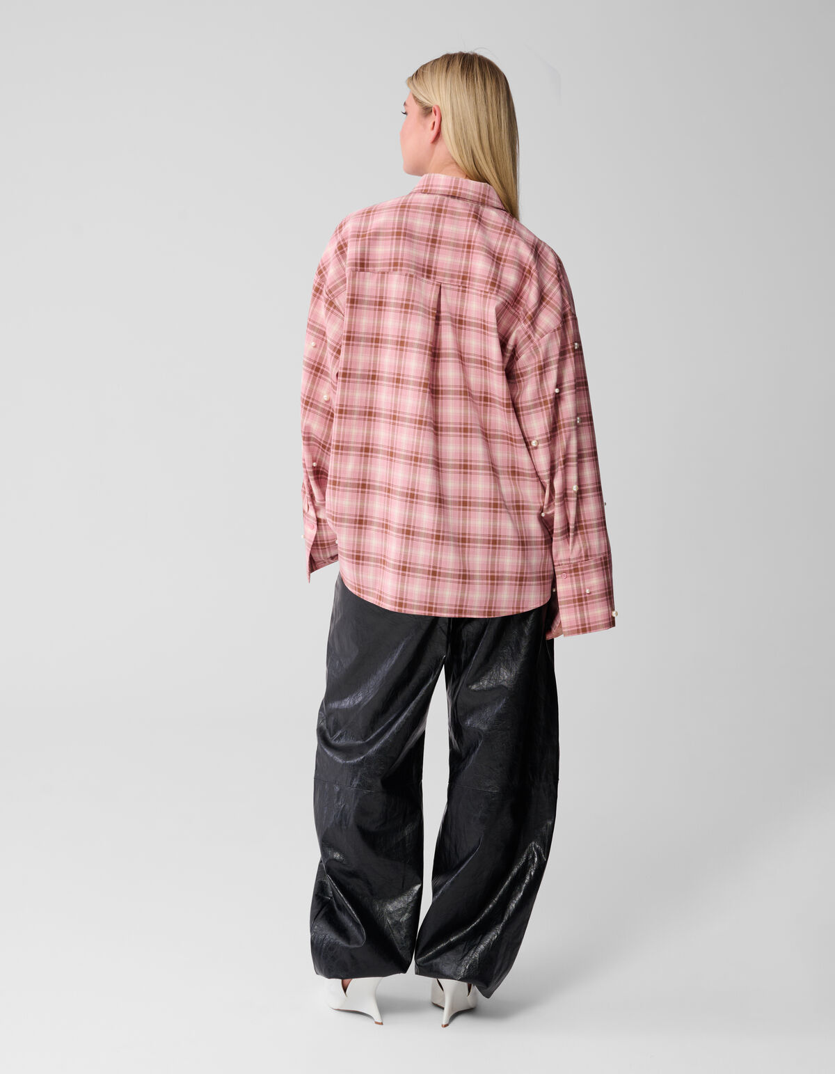 Ruiten Parel Blouse Roze SHOEBY WOMEN